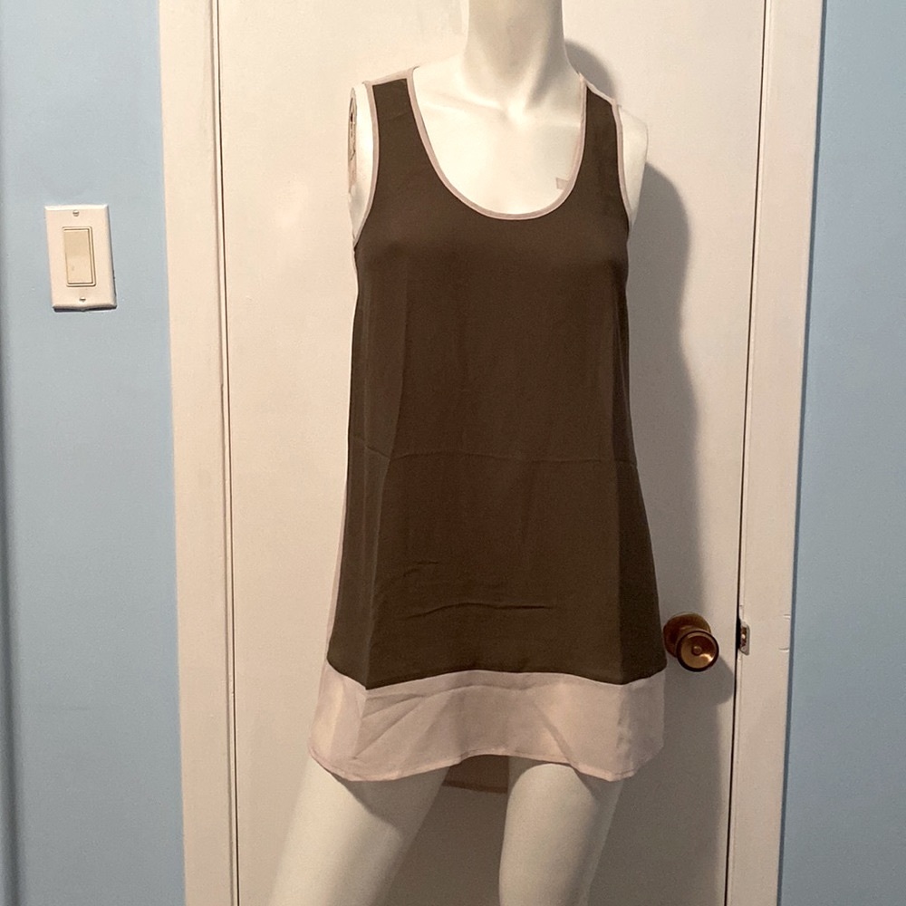 Green / White High Low Tunic